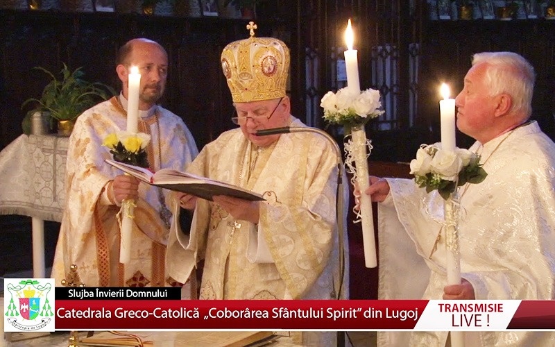 Slujba Învierii Domnului de la Catedrala Greco-Catolică din Lugoj 18.04.2020