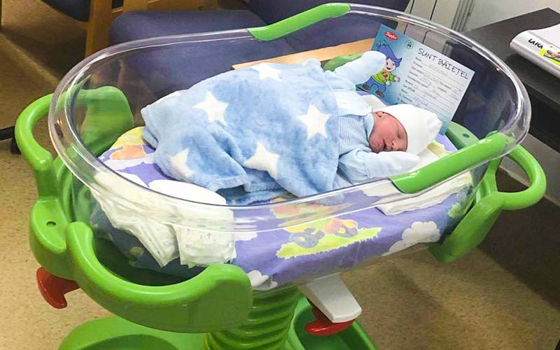 Primul bebeluș din 2021 în Lugoj, a venit pe lume pe 5 ianuarie.